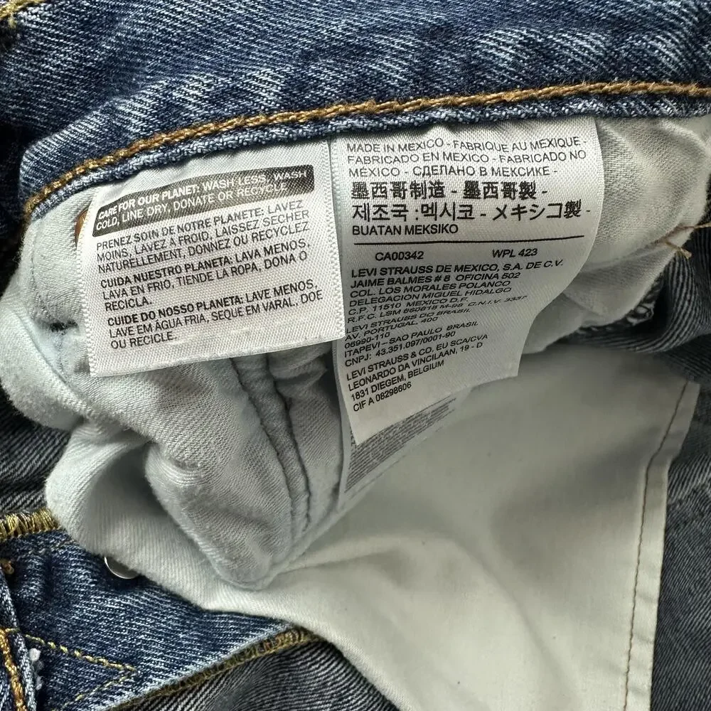 Levis 501 Jeans Mens 40x32 Blue Denim Straight Leg Button‎ Fly Classic Fit